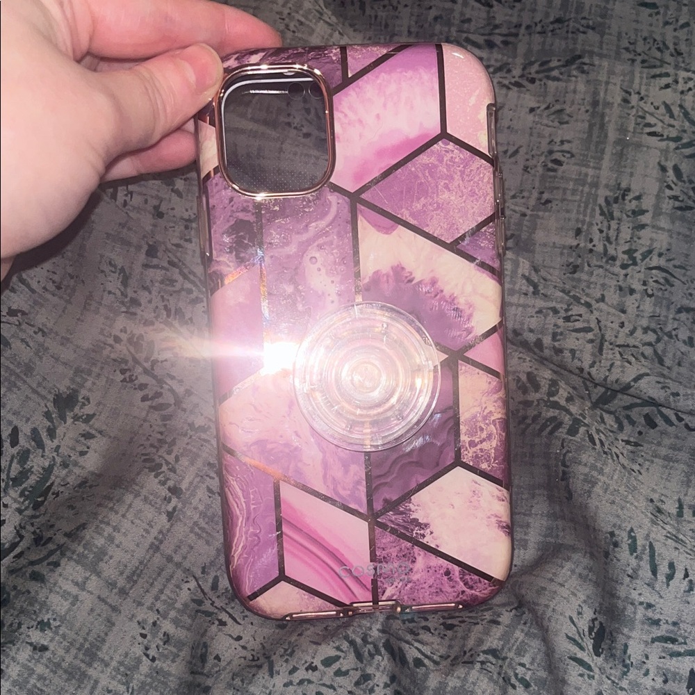 iPhone 11 Purple Geometric Phone Case